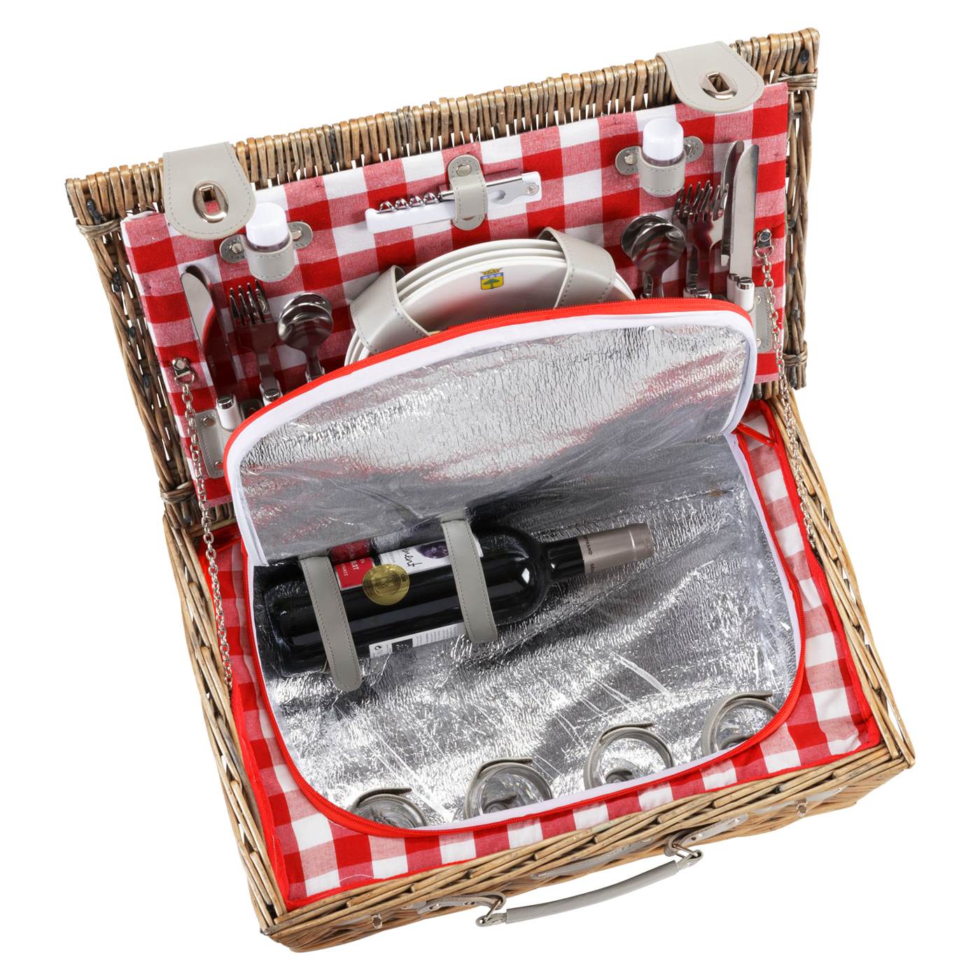 Panier picnic Marly rouge - 4 personnes