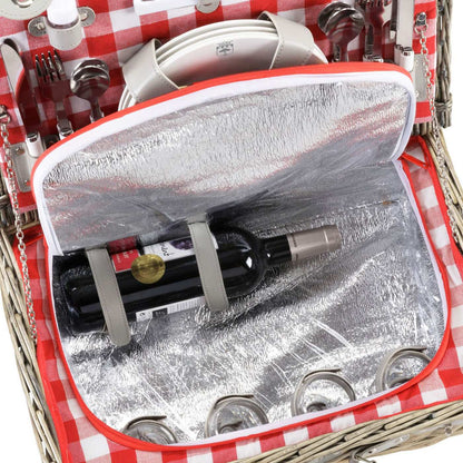 Panier picnic Marly rouge - 4 personnes