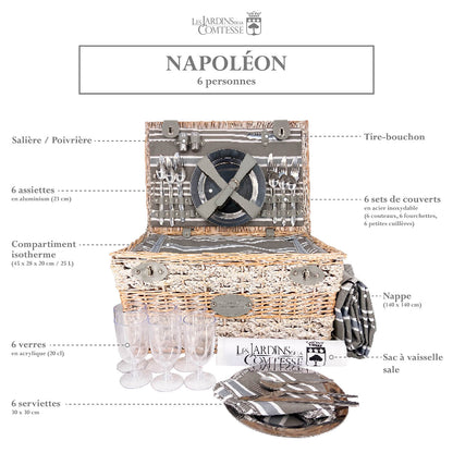 Panier pique-nique Napoléon - 6 personnes
