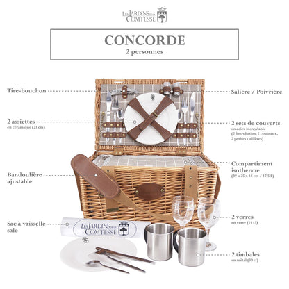 Panier pique-nique Concorde - 2 personnes