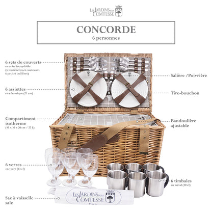 Panier pique-nique Concorde - 6 personnes
