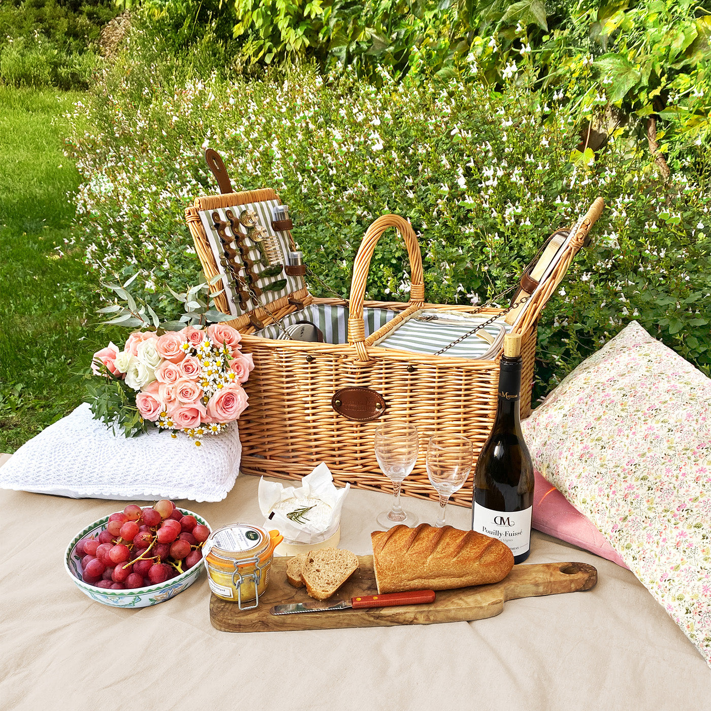 Panier pique-nique en osier Saint-Rémy - 4 personnes