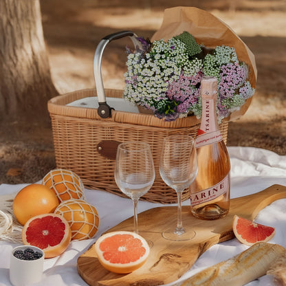 Panier isotherme en osier Petit Chantilly Lin - 18 L