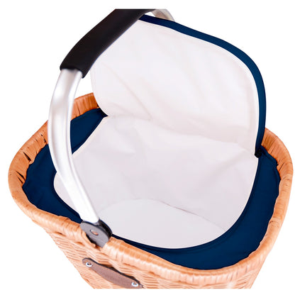 Panier isotherme en osier Petit Chantilly Bleu - 18 L