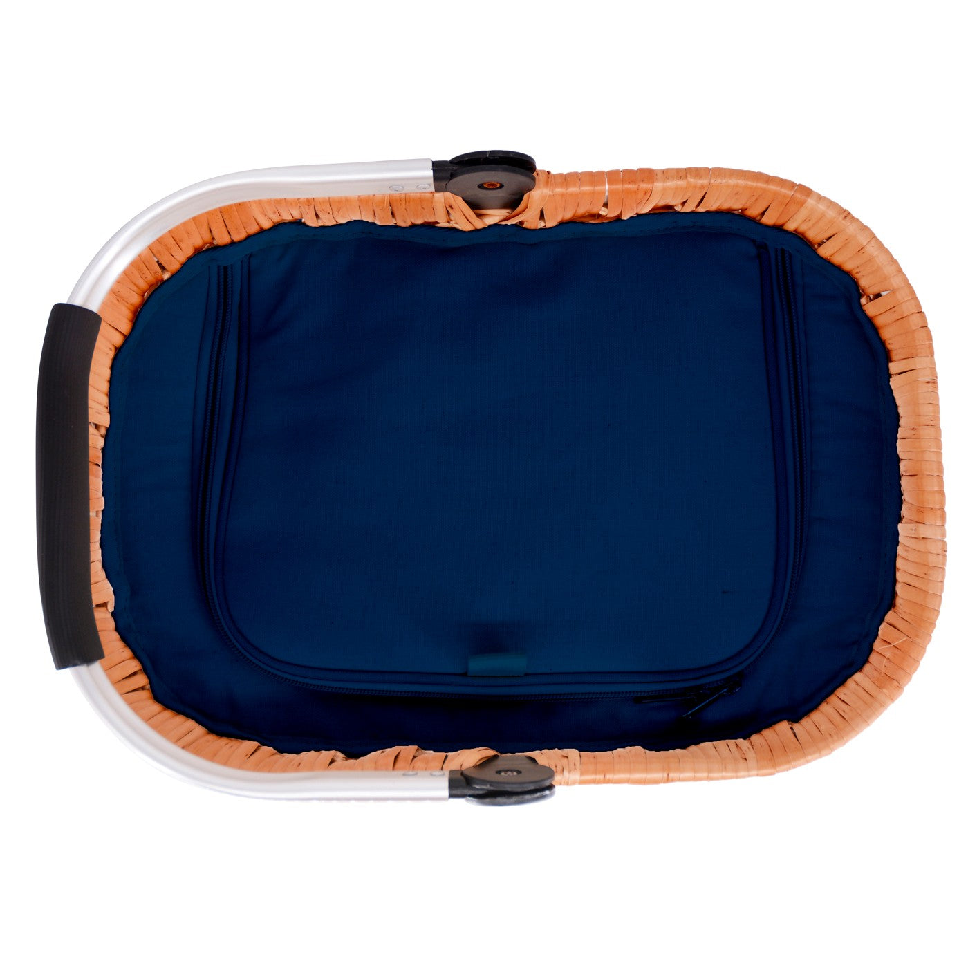Panier isotherme en osier Petit Chantilly Bleu - 18 L
