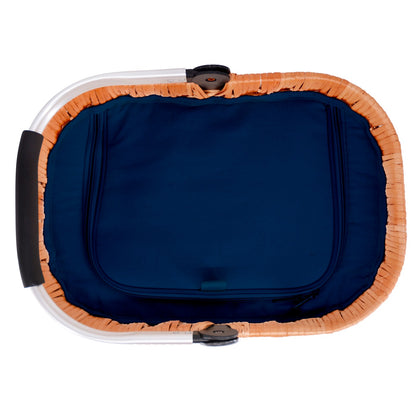 Panier isotherme en osier Petit Chantilly Bleu - 18 L