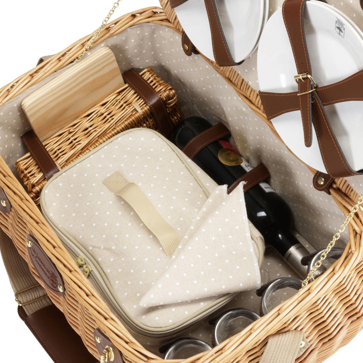 STBoo Panier de pique-nique pour 4 personnes, panier isotherme en osier avec table pliante, paniers de pique-nique en saule avec grand sac isotherme pour camping en plein air (beige STBoo Panier de pique-nique pour 4 personnes, panier isotherme en osier avec table pliante, paniers de pique-nique en saule avec grand sac isotherme pour camping en plein air (beige