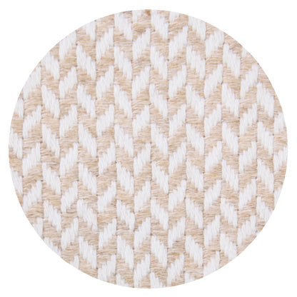 Plaid cachemire et laine petits chevrons Camel - 130 x 230 cm