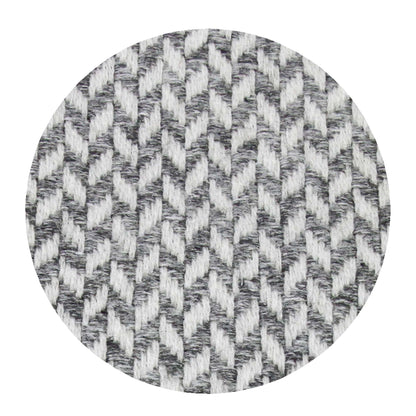 Plaid cachemire et laine petits chevrons Gris Souris - 130 x 230 cm