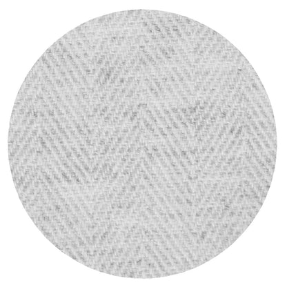 Plaid cachemire et laine Gris Argenté - Grands chevrons - 130 x 230 cm