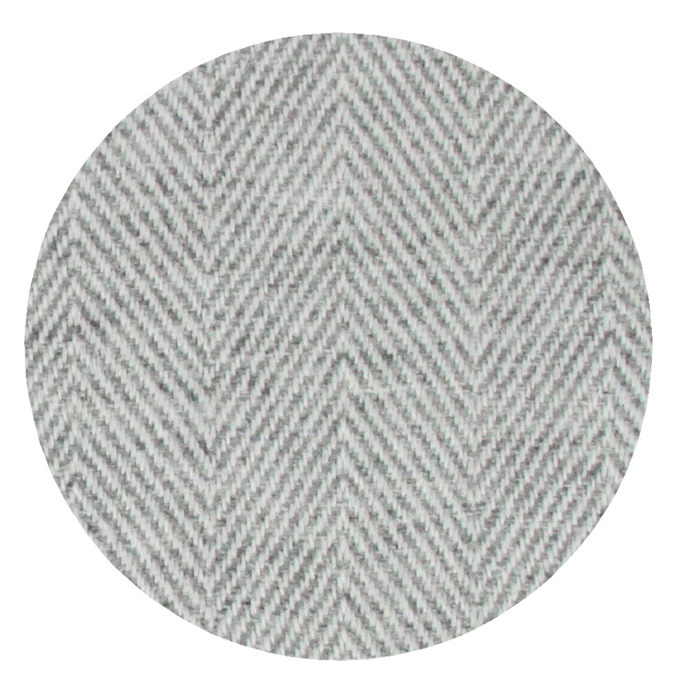 Plaid cachemire et laine Gris Souris - Grands chevrons - 130 x 230 cm