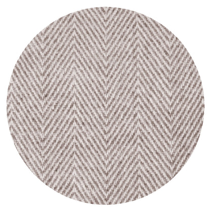 Plaid cachemire et laine Marron Glacé - Grands chevrons - 130 x 230 cm