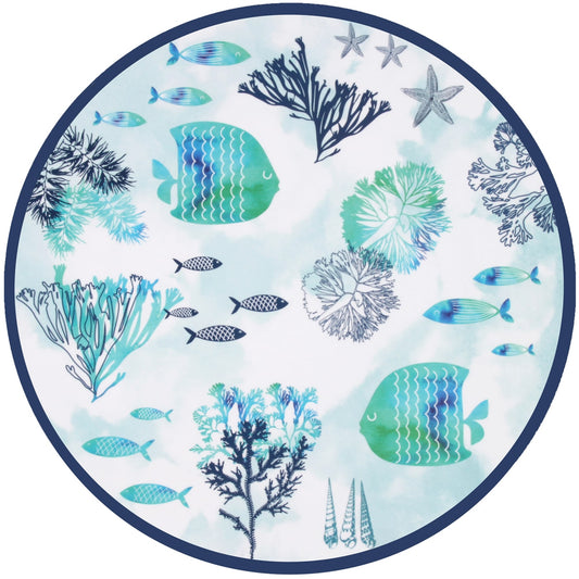 Plat de service rond en mélamine mer - Ø 35,5 cm