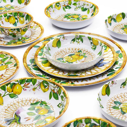 Assiette creuse en mélamine citron - Ø 20 cm