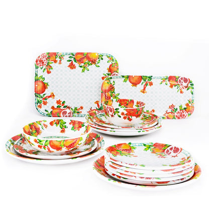 Grande assiette plate en mélamine grenade - Ø 28 cm