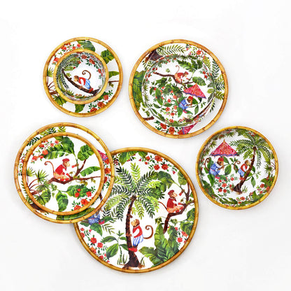 Grande assiette creuse en mélamine singes - 23 cm