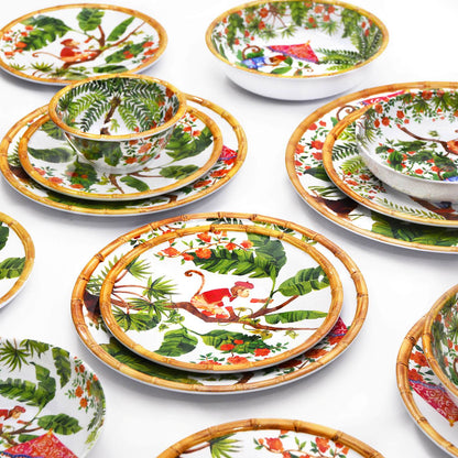 Assiette creuse en mélamine singes - 20 cm