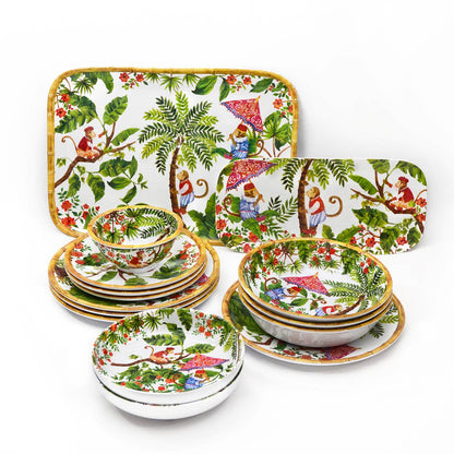 Assiette creuse en mélamine singes - 20 cm