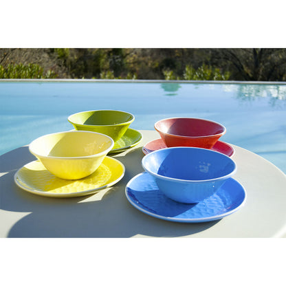 2 Assiettes à dessert en mélamine - Bleue - 2 pièces