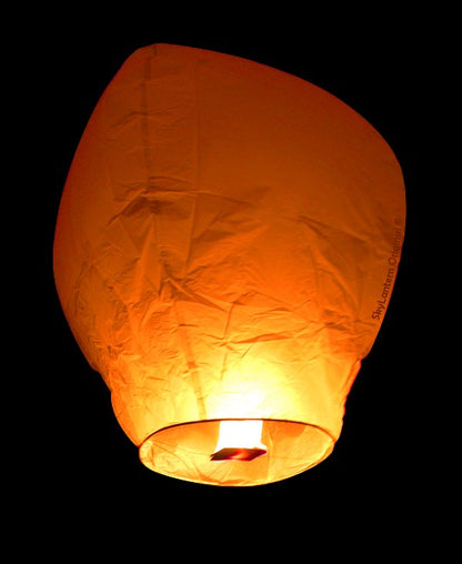 Pack découverte 5 lanternes volantes de couleur blanche