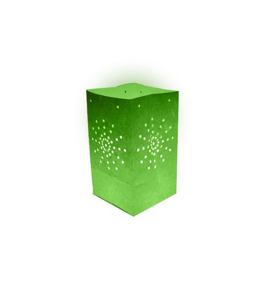 Pack de 10 lanternes de jardin Maya couleur vert anis